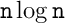 \mathtt{n \log n}